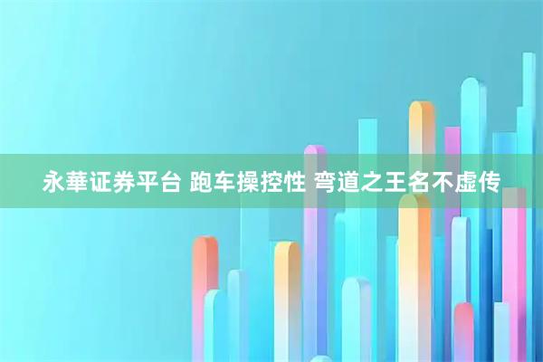 永華证券平台 跑车操控性 弯道之王名不虚传